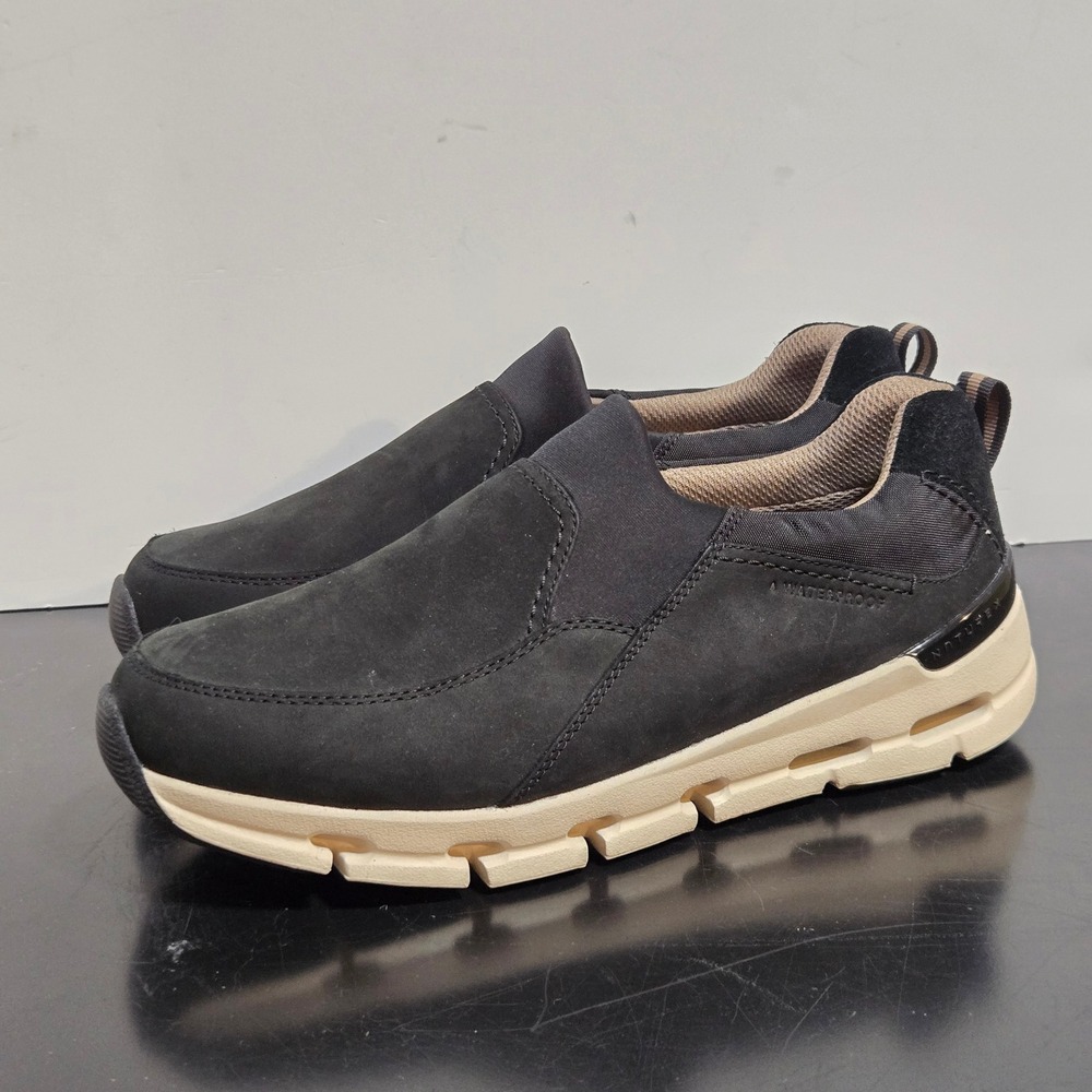 Clarks Nature X Sky Shoes Womens 9W / 40 Black Waterproof Slip On Nubuck Loafers